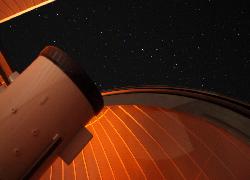 ドームからみた星空